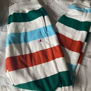 UO Striped champion joggers never worn size s